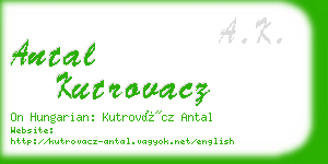 antal kutrovacz business card